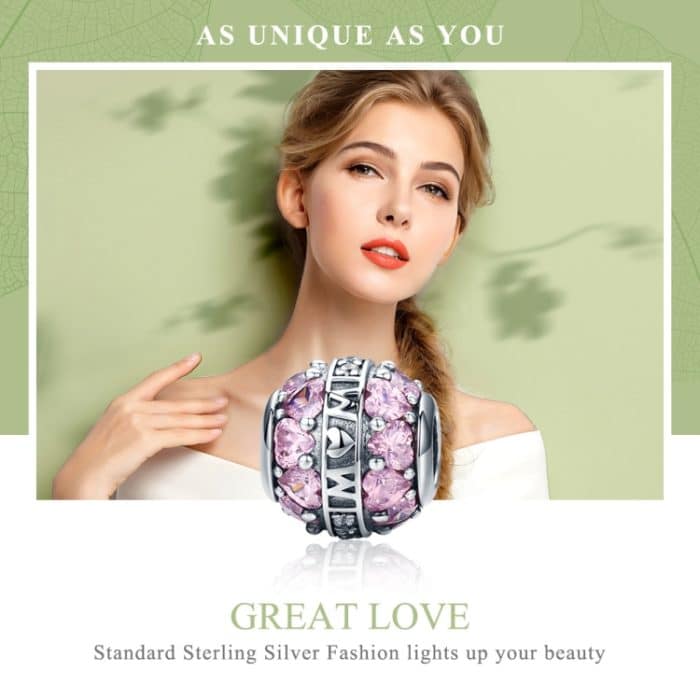 S925 Sterling Silber Anhänger Great Love Perlen DIY Armband Halskette Zubehör – Bild 7