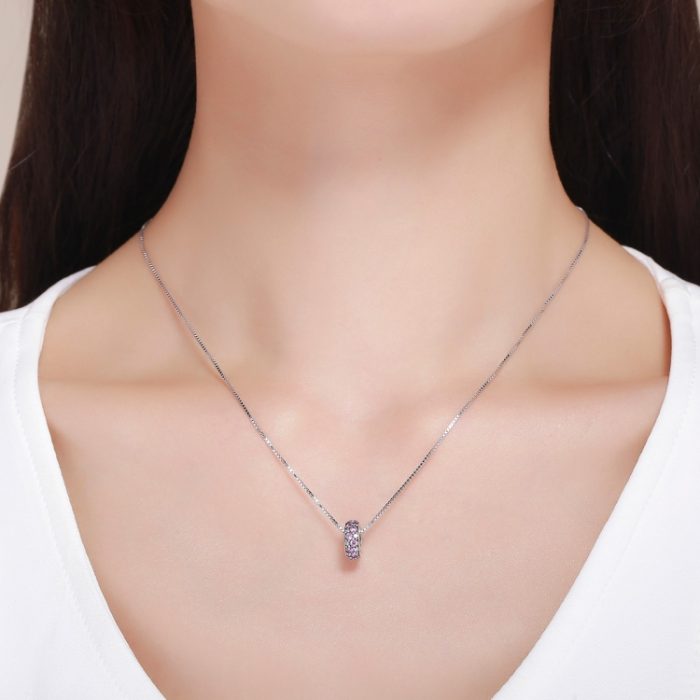 S925 Sterling Silber Anhänger Herzschlag Perlen DIY Armband Halskette Zubehör – Bild 7