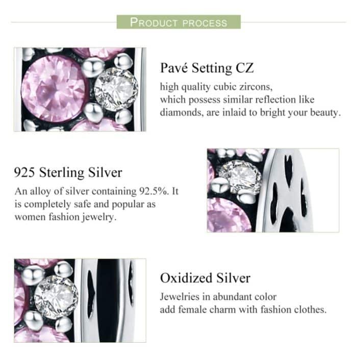 S925 Sterling Silber Anhänger Herzschlag Perlen DIY Armband Halskette Zubehör – Bild 9