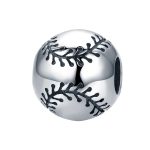 S925 Sterling Silber Anhänger Baseball Passion Perlen DIY Armband Halskette Zubehör
