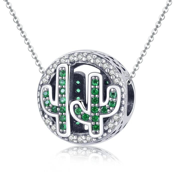 S925 Sterling Silber Anhänger Kraft Kaktus Perlen DIY Armband Halskette Zubehör – Bild 5