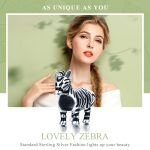 S925 Sterling Silber Cute Zebra Perlen DIY Armband Halskette Zubehör – Bild 3