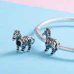 S925 Sterling Silber Cute Zebra Perlen DIY Armband Halskette Zubehör – Bild 5