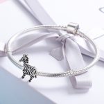 S925 Sterling Silber Cute Zebra Perlen DIY Armband Halskette Zubehör – Bild 6