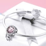 S925 Sterling Silber Anhänger Brilliant Herz Perlen DIY Armband Halskette Zubehör – Bild 4