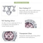 S925 Sterling Silber Anhänger Brilliant Herz Perlen DIY Armband Halskette Zubehör – Bild 8