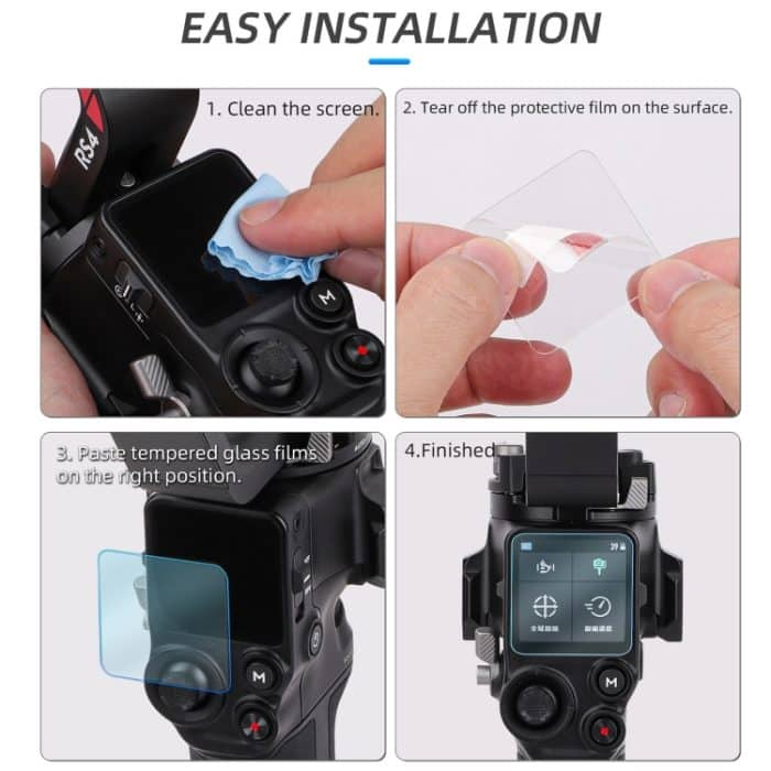 Sunnylife 2 Stück Bildschirm explosionsgeschützte gehärtete Glasfolie, For DJI RS 4/RS 4 Pro/RS 3/RS 3 Pro – Bild 10