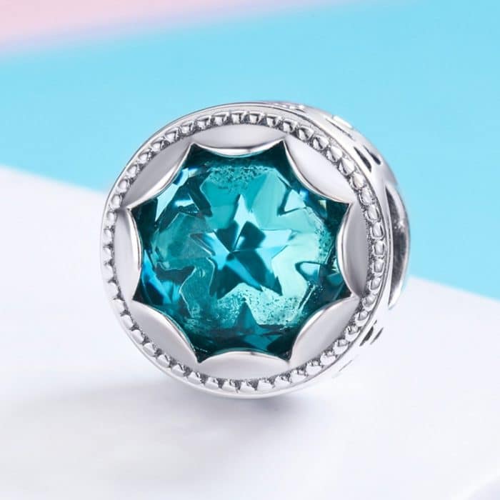 S925 Sterling Silber Mysterious Star Octagon Perlen DIY Armband Halskette Zubehör – Bild 2