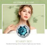 S925 Sterling Silber Mysterious Star Octagon Perlen DIY Armband Halskette Zubehör – Bild 3