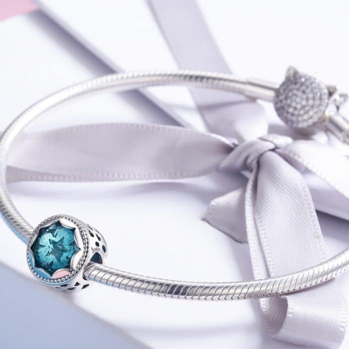 S925 Sterling Silber Mysterious Star Octagon Perlen DIY Armband Halskette Zubehör – Bild 6