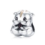 S925 Sterling Silber Little Hamster Perlen DIY Armband Halskette Zubehör
