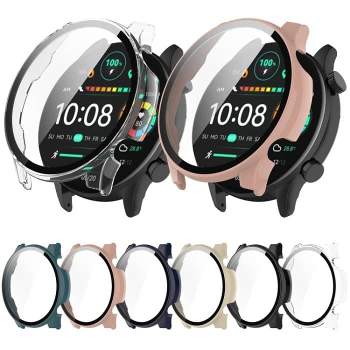 Integrierte Uhrenschutzhülle aus PC + gehärtetem Film, For Xiaomi Haylou RT3 / Solar Plus LS16 – Bild 2