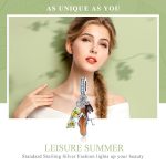 S925 Sterling Silber Gemütlicher Sommerkopf Anhänger DIY Armband Halskette Zubehör – Bild 3