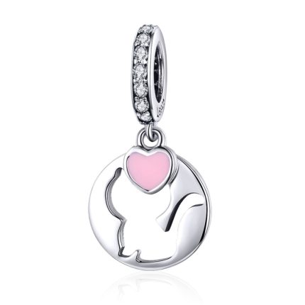 S925 Sterling Silber Katze Anhänger DIY Armband Halskette Zubehör
