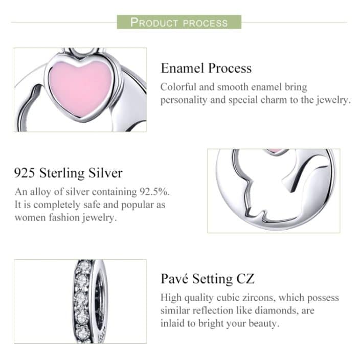 S925 Sterling Silber Katze Anhänger DIY Armband Halskette Zubehör – Bild 4