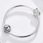 S925 Sterling Silber Liebe Katze Hohlherz Perlen DIY Armband Halskette Zubehör – Bild 6