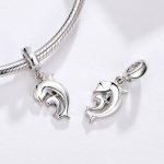 S925 Sterling Silber Dolphin Anhänger DIY Armband Halskette Zubehör – Bild 5