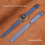 14 mm großes Uhrenarmband aus Leinengewebe und Leder, For Garmin Lily 2 – Bild 4