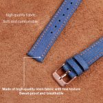 14 mm großes Uhrenarmband aus Leinengewebe und Leder, For Garmin Lily 2 – Bild 5