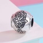 S925 Sterling Silber Fatima Hand Perlen DIY Armband Halskette Zubehör – Bild 2