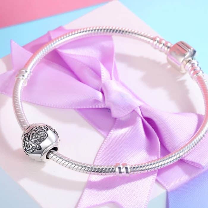 S925 Sterling Silber Fatima Hand Perlen DIY Armband Halskette Zubehör – Bild 4