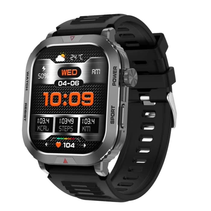 EDA006445101A.jpg ZW66 2,01 Zoll BT5.1 Fitness Wellness Smart Watch, unterstützt Bluetooth-Anruf-/Schlaf-/Blutsauerstoff-/Herzfrequenz-/Blutdruck-Gesundheitsmonitor – Bild 1