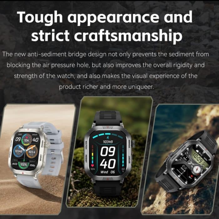 ZW66 2,01 Zoll BT5.1 Fitness Wellness Smart Watch, unterstützt Bluetooth-Anruf-/Schlaf-/Blutsauerstoff-/Herzfrequenz-/Blutdruck-Gesundheitsmonitor – Bild 3