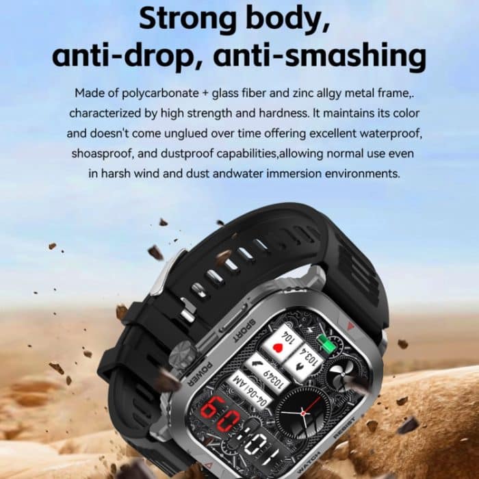 ZW66 2,01 Zoll BT5.1 Fitness Wellness Smart Watch, unterstützt Bluetooth-Anruf-/Schlaf-/Blutsauerstoff-/Herzfrequenz-/Blutdruck-Gesundheitsmonitor – Bild 7