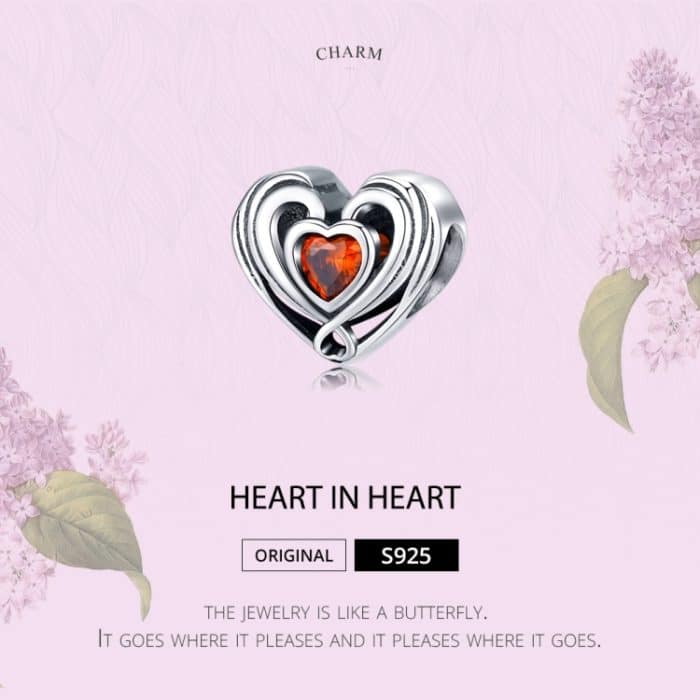 S925 Sterling Silber Herz Perlen DIY Armband Halskette Zubehör – Bild 3