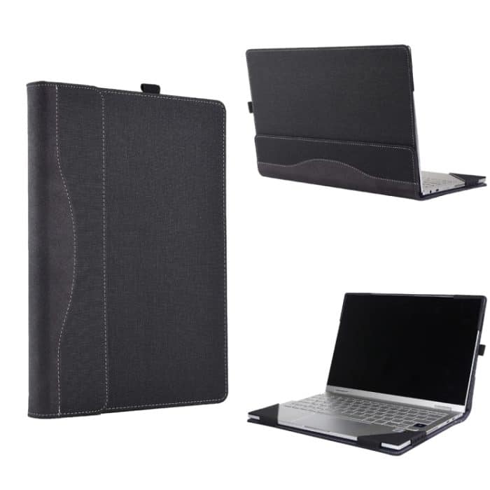 Laptop-Ledertasche mit Stoffstruktur und Standfunktion, For Microsoft Surface Book 3 / 2 / 1 13.5 inch, For Microsoft Surface Book 3 / 2 15 inch, For Microsoft Surface Book 2 13.5 inch, For Microsoft Surface Book 2 15 inch... – Bild 1