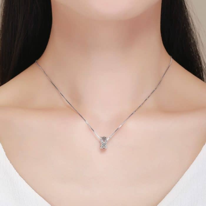 S925 Sterling Silber Gänseblümchen Kranz Perlen DIY Armband Halskette Zubehör – Bild 7