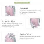 S925 Sterling Silber Frühlingsblumen Perlen DIY Armband Halskette Zubehör – Bild 4