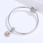 S925 Sterling Silber Gold Schmetterling Anhänger DIY Armband Halskette Zubehör – Bild 7