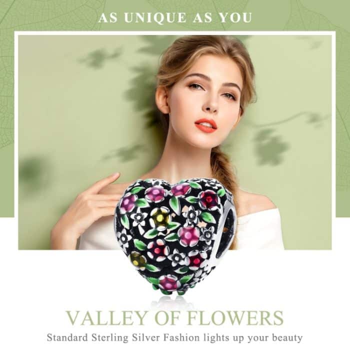 S925 Sterling Silber Blumen Valley Perlen DIY Armband Halskette Zubehör – Bild 3