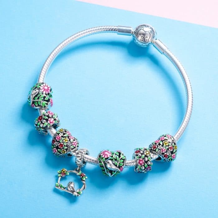 S925 Sterling Silber Blumen Valley Perlen DIY Armband Halskette Zubehör – Bild 7