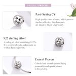 S925 Sterling Silber Schwarz Pet Paw Print Perlen DIY Armband Halskette Zubehör – Bild 5