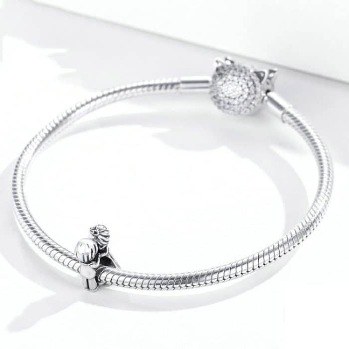 S925 Sterling Silber Anhänger Zwei Tittle No Guesses Perlen DIY Armband Halskette Zubehör – Bild 2