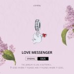 S925 Sterling Silber Liebe fliegende Taube Anhänger DIY Armband Halskette Zubehör – Bild 3