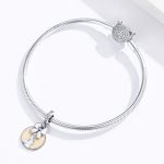 S925 Sterling Silber Bunny Runde Anhänger DIY Armband Halskette Zubehör – Bild 6