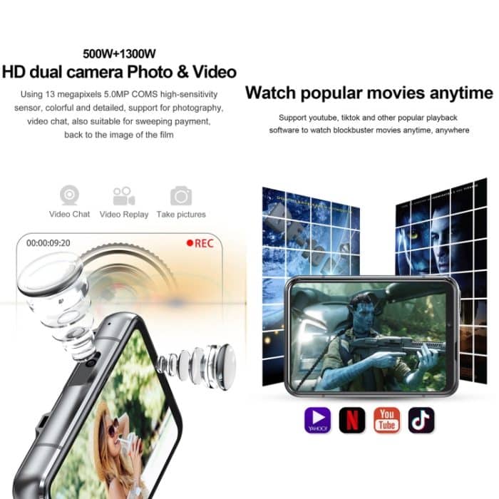 UNIWA DM200, 2,88 Zoll Android 9.0 Smartwatch-Telefon, MT6761 Quad Core, Netzwerk: 4G, 4GB+64GB – Bild 8