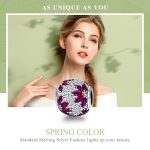 S925 Sterling Silber Frühlingsblumenperlen DIY Armband Halskette Zubehör – Bild 3