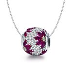 S925 Sterling Silber Frühlingsblumenperlen DIY Armband Halskette Zubehör – Bild 5