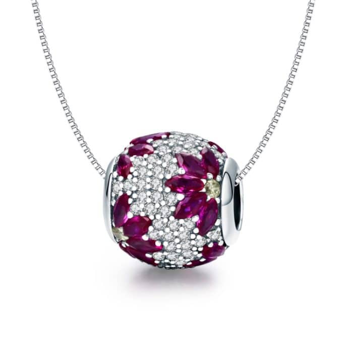 S925 Sterling Silber Frühlingsblumenperlen DIY Armband Halskette Zubehör – Bild 5