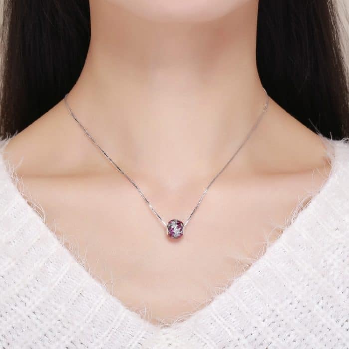 S925 Sterling Silber Frühlingsblumenperlen DIY Armband Halskette Zubehör – Bild 8