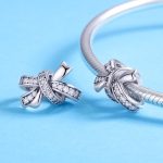 S925 Sterling Silber Sweet Bow Perlen DIY Armband Halskette Zubehör – Bild 6