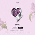 S925 Sterling Silber Rosa Zirkon Liebe Herz Perlen DIY Armband Halskette Zubehör – Bild 3