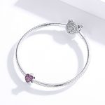 S925 Sterling Silber Rosa Zirkon Liebe Herz Perlen DIY Armband Halskette Zubehör – Bild 7