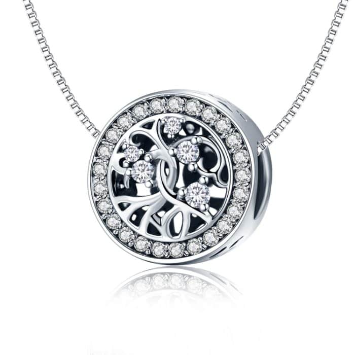 Baum des Lebens Armband S925 Sterling Silber Schnur mit losen Perlen verziert – Bild 2