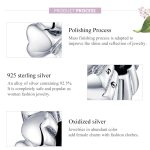 S925 Sterling Silber Herzform Perlen DIY Armband Halskette Zubehör – Bild 4