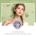 S925 Sterling Silber geheimnisvolle Sternenhimmel Perlen DIY Armband Halskette Zubehör – Bild 3
